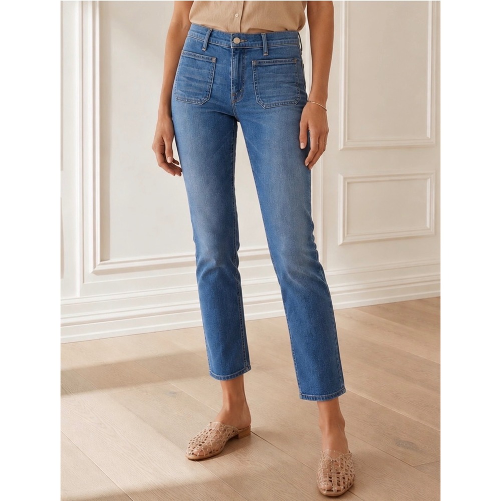 MOTHER | The Patchie Jeans 29/8 Pale Rider Patch Pocket Straight Leg 1441-174